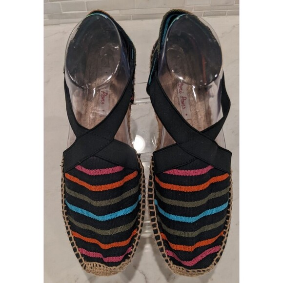 NEW~TONI PONS Cotton Multi-Striped Espadrilles Shoes/Sandals Size 41/10 - Picture 3 of 10